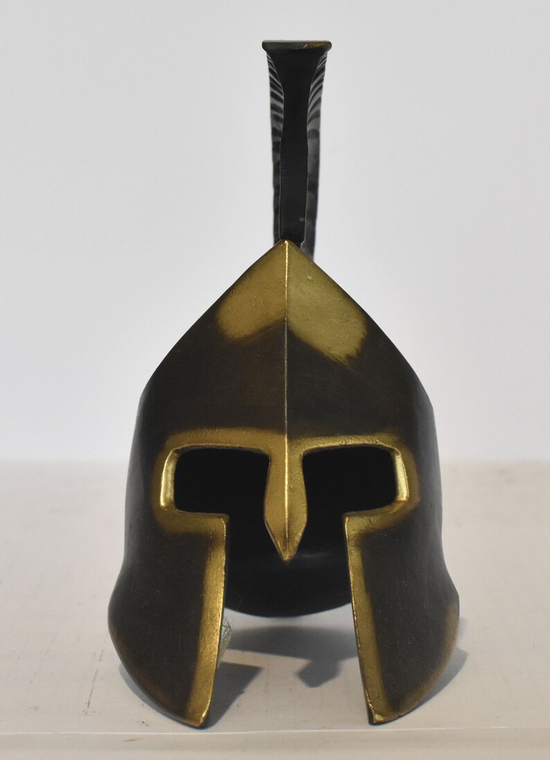 Spartan king pure bronze statue 300 Spartans Leonida/'s Helmet Battle of Thermopylae