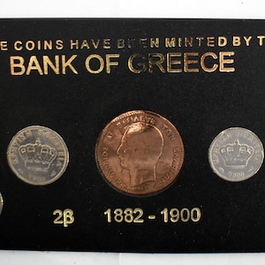 Drachmas - National Currency of Greece - Pre-Euro Coinage - 1882 - 1900 -  Original Coins Collection
