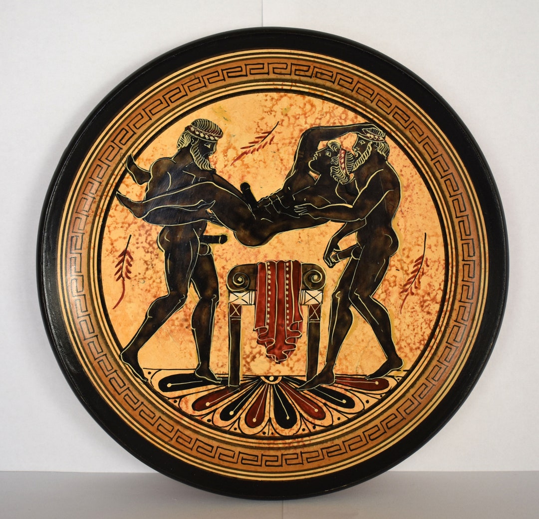 Homoerotic Scene Between Three Males Athens, 500 BC Representation of
