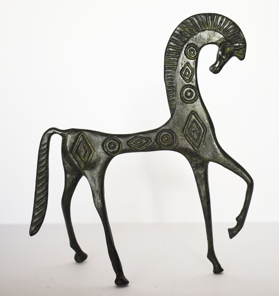 古代ギリシャの馬 - 純ブロンズ彫刻 - 富と繁栄の象徴 - Etsy 日本