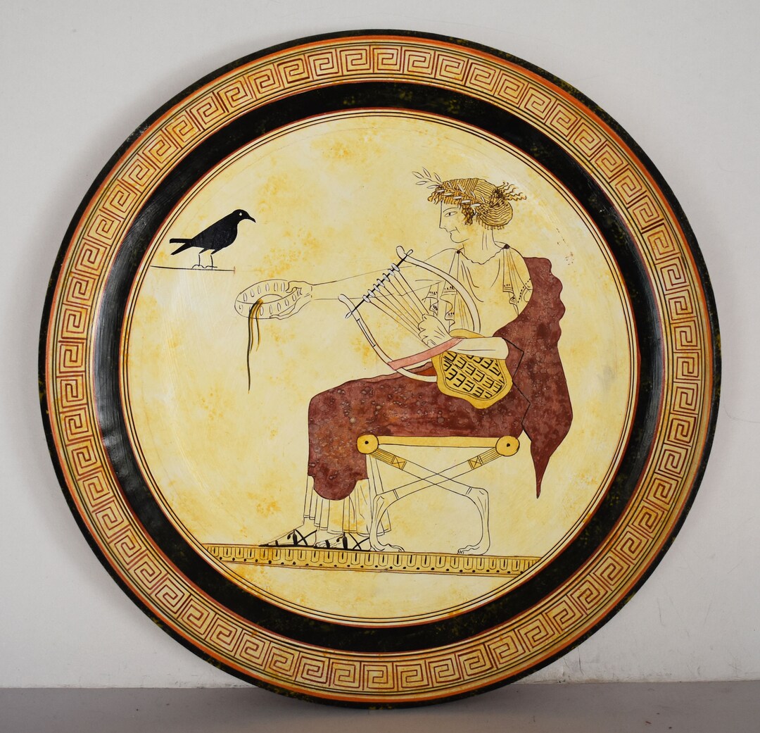 Apollo and Crow Fragment From Delphi Libation Offer Attic Period 470 BC