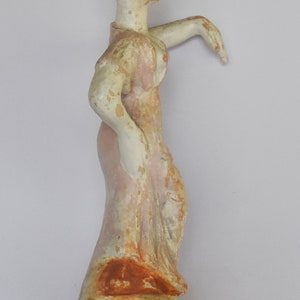 Maenad Figurine Dancer female follower of Dionysus Boeotia 400 BC Museum Reproduction Ceramic Artifact image 5