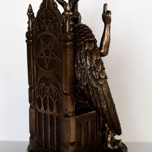 Baphomet Deity worshipped by the Knights Templar and into various Occult and Western Esoteric traditions Cold Cast Bronze Resin image 4