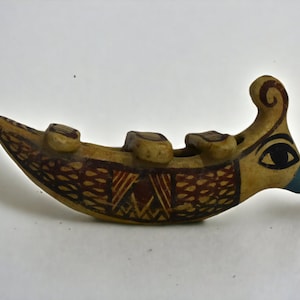 Terracotta model of a Boat - Cyprus - ca 700 BC - Apotropaic Eye, Symbol of Protection -  Museum Reproduction - Ceramic Artifact