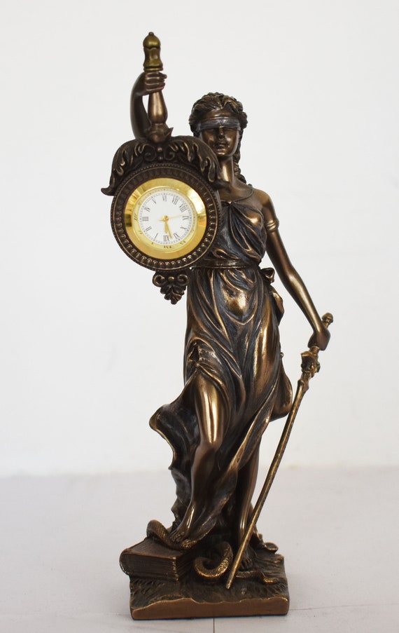 Biskop tandlæge færge Themis Justitia With Clock Greek Roman Goddess of Divine Law - Etsy