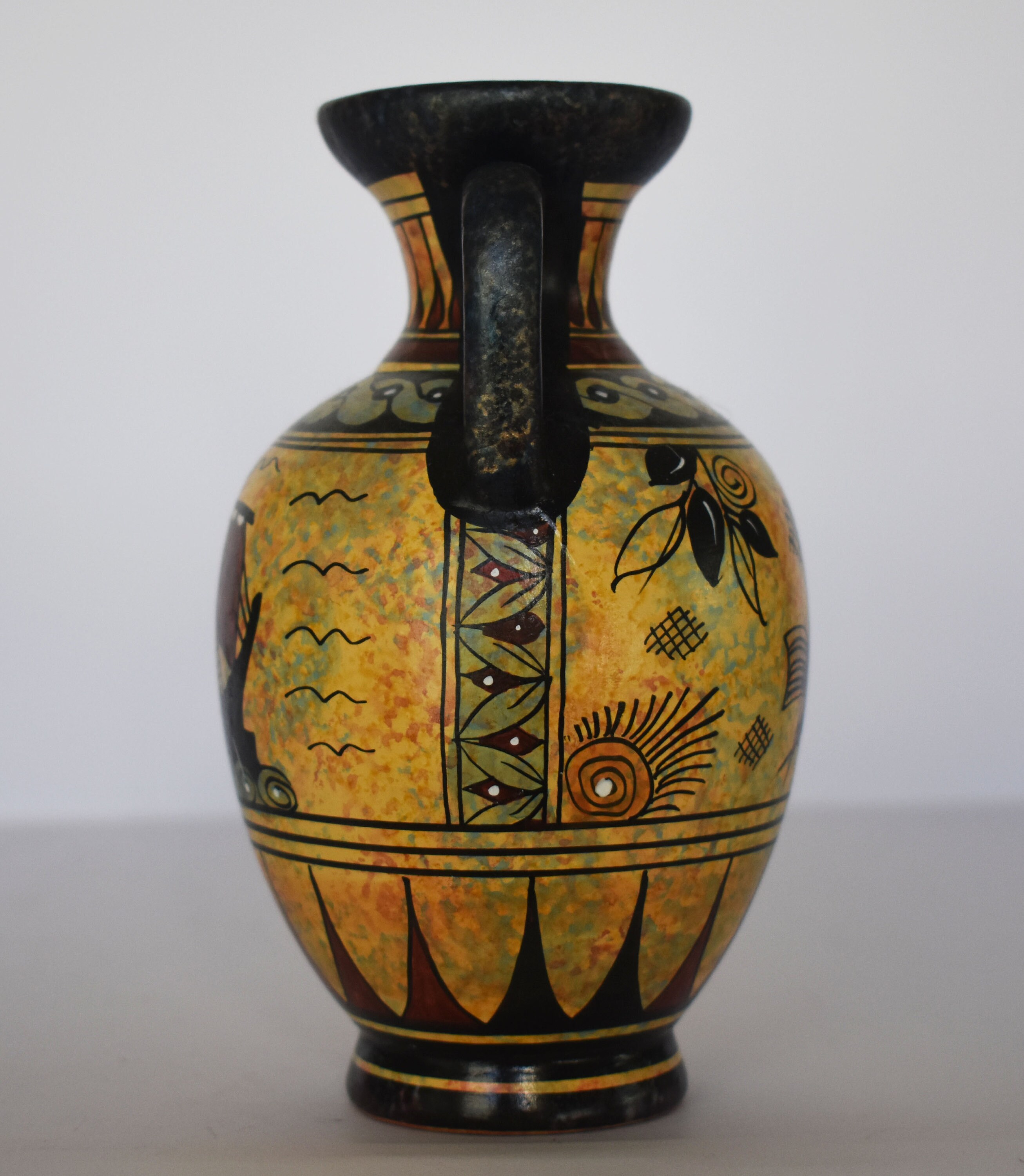 Ancient Greek vase athenian owl and ship Miniature Ceramic Etsy