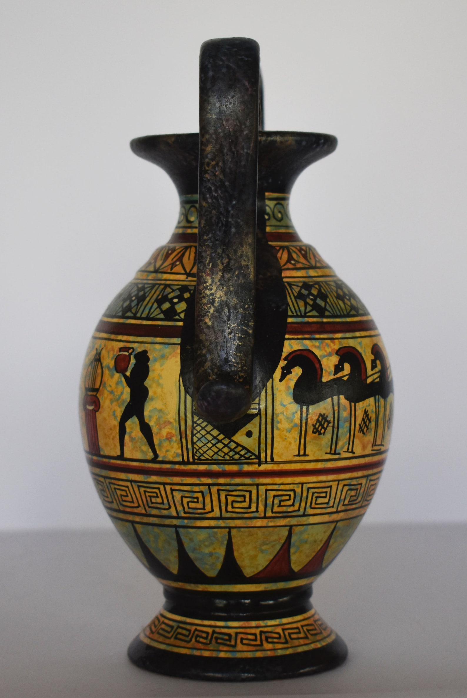 Ancient Greek Vase Warriors and Chariot Ceramic Piece Etsy