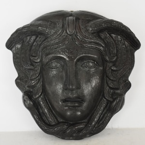 Medusa Mask - Gorgo - Snake-Haired Gorgon - Snake Lady - Monster Figure - Perseus Myth - Small - Wall Decoration - Bronze Colour Effect