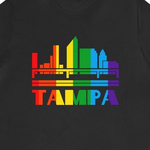 Tampa LGBT Shirt Tampa Florida Rainbow Skyline Tampa Pride Tee LGBTQ Gift