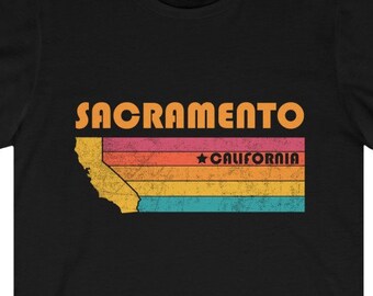 Sacramento Shirt California Tshirt City Retro Gift Idea Tourist Tee Sacramento California Gift CA Sacramento Souvenir Shirt