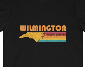 Wilmington Shirt North Carolina Tshirt City Retro Gift Idea Tourist Tee Wilmington North Carolina Gift NC Wilmington Souvenir Shirt