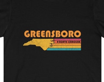 Greensboro Shirt North Carolina Tshirt City Retro Gift Idea Tourist Tee Greensboro North Carolina Gift NC Greensboro Souvenir Shirt