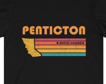 Penticton Camisa Columbia Británica Camiseta Ciudad Retro Regalo Idea Turística Camiseta Penticton Columbia Británica Regalo BC Penticton Camisa Souvenir