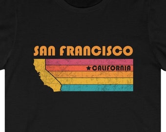 San Francisco Shirt California Tshirt City Retro Gift Idea Tourist Tee San Francisco California Gift CA San Francisco Souvenir Shirt