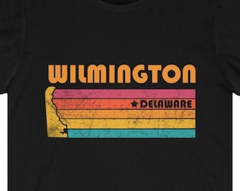 Wilmington Shirt Delaware Tshirt City Retro Gift Idea Tourist Tee Wilmington Delaware Gift DE Wilmington Souvenir Shirt