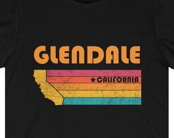 Glendale Shirt California Tshirt City Retro Gift Idea Tourist Tee Glendale California Gift CA Glendale Souvenir Shirt