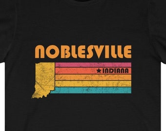 Noblesville Shirt Indiana Tshirt City Retro Gift Idea Tourist Tee Noblesville Indiana Gift IN Noblesville Souvenir Shirt