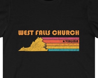 West Falls Church Shirt Virginia Tshirt City Retro Gift Idea Tourist Tee West Falls Church Virginia Gift VA West Falls Church Souvenir Shirt