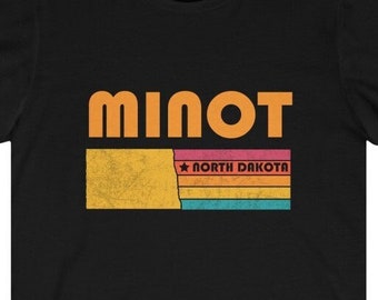 Minot Shirt North Dakota Tshirt City Retro Gift Idea Tourist Tee Minot North Dakota Gift ND Minot Souvenir Shirt
