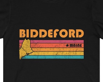 Biddeford Shirt Maine Tshirt City Retro Gift Idea Tourist Tee Biddeford Maine Gift ME Biddeford Souvenir Shirt
