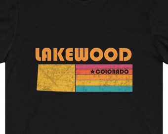 Lakewood Shirt Colorado Tshirt City Retro Gift Idea Tourist Tee Lakewood Colorado Gift CO Lakewood Souvenir Shirt
