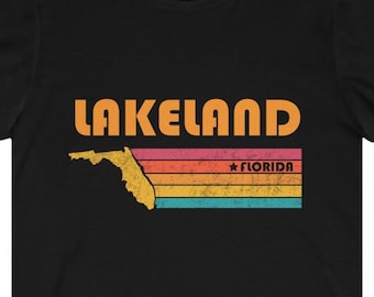 Lakeland Florida T-shirt Retro City Presentidé Turist T-shirt Lakeland Florida Present Florida Lakeland Souvenir