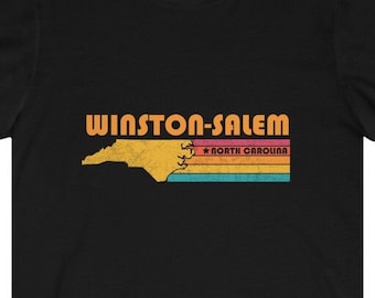 Winston-Salem Camisa Carolina del Norte Camiseta City Retro Regalo Idea Turística Winston-Salem Carolina del Norte Regalo NC Winston-Salem Camisa de Recuerdo