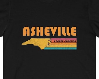 Asheville Shirt North Carolina Tshirt City Retro Gift Idea Tourist Tee Asheville North Carolina Gift NC Asheville Souvenir Shirt