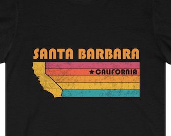 Santa Barbara Shirt California Tshirt City Retro Gift Idea Tourist Tee Santa Barbara California Gift CA Santa Barbara Souvenir Shirt