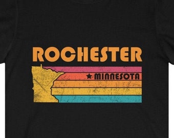 Rochester Shirt Minnesota Tshirt City Retro Gift Idea Tourist Tee Rochester Minnesota Gift MN Rochester Souvenir Shirt