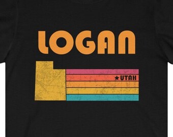 Logan Shirt Utah Tshirt City Retro Gift Idea Tourist Tee Logan Utah Gift UT Logan Souvenir Shirt