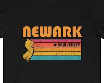 Newark Camisa New Jersey Camiseta City Retro Regalo Idea Turista Tee Newark Nueva Jersey Regalo NJ Newark Souvenir Shirt