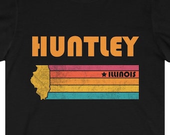 Huntley Shirt Illinois Tshirt City Retro Gift Idea Tourist Tee Huntley Illinois Gift IL Huntley Souvenir Shirt