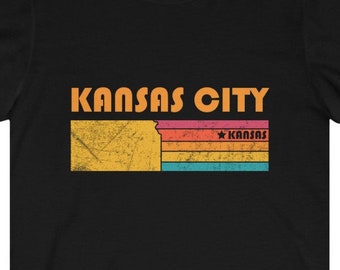 Kansas City Shirt Kansas Tshirt City Retro Gift Idee Tourist Tee Kansas City Kansas Gift KS Kansas City Souvenir Shirt