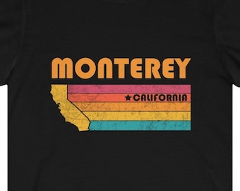 Monterey Shirt California Tshirt City Retro Gift Idea Tourist Tee Monterey California Gift CA Monterey Souvenir Shirt