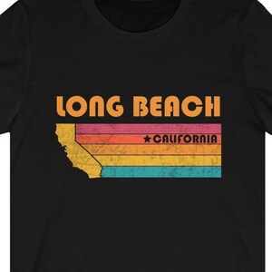 Long Beach Shirt California Tshirt City Retro Gift Idea Tourist Tee Long Beach California Gift CA Long Beach Souvenir Shirt