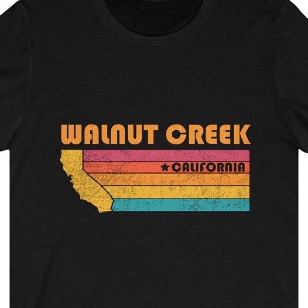 Walnut Creek Shirt California Tshirt City Retro Gift Idea Tourist Tee Walnut Creek California Gift CA Walnut Creek Souvenir Shirt