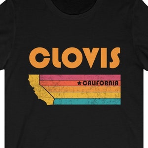 Clovis Shirt California Tshirt City Retro Pomysł na prezent Koszulka turystyczna Clovis California Gift CA Clovis Souvenir Shirt