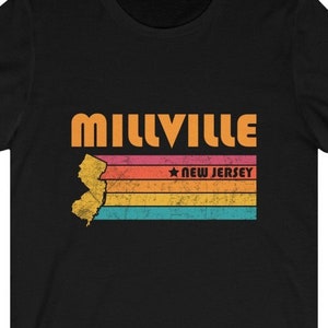 Millville Shirt New Jersey Tshirt City Retro Gift Idea Tourist Tee Millville New Jersey Gift NJ Millville Souvenir Shirt