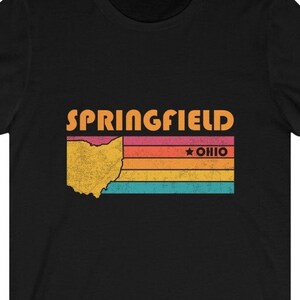 Camisa Springfield Ohio Camiseta Ciudad Retro Regalo Idea Turística Camiseta Springfield Ohio Regalo OH Springfield Camisa Souvenir