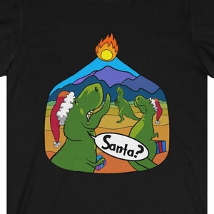 Santa Shirt Dino Apocalypse Tee Dinosaur Christmas Tshirt Dino Lover Gift Idea Xmas Holiday Party Tee Funny Christmas Shirt Merry Xmas