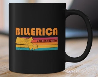 Billerica Mug Massachusetts Coffee Mug City Retro Gift Idea Tourist Cup Billerica Massachusetts Gift MA Billerica Souvenir Mug