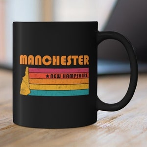 Manchester Tasse New Hampshire Kaffeetasse City Retro Geschenkidee Tourist Cup Manchester New Hampshire Geschenk NH Manchester Souvenir Tasse