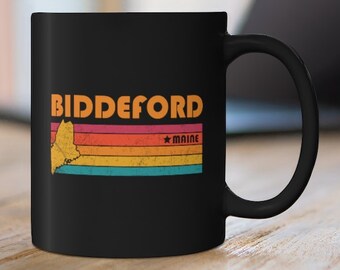 Biddeford Mug Maine KoffieMok City Retro Gift Idea Tourist Cup Biddeford Maine Gift ME Biddeford Souvenir Mok