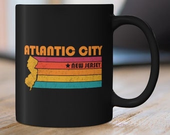 Atlantic City Mug New Jersey Coffee Mug City Retro Gift Idea Tourist Cup Atlantic City New Jersey Gift NJ Atlantic City Souvenir Mug