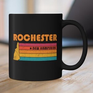 Rochester Tasse New Hampshire Kaffeetasse Stadt Retro Geschenkidee Tourist Cup Rochester New Hampshire Geschenk NH Rochester Souvenir Tasse