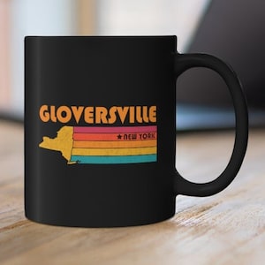 Kubek Gloversville Nowy Jork Kubek do kawy Pomysł na prezent retro w mieście Kubek turystyczny Gloversville Nowy Jork Prezent NY Kubek pamiątkowy Gloversville