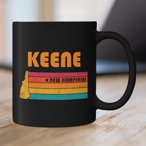 Keene Mug New Hampshire Coffee Mug City Retro Gift Idea Tourist Cup Keene New Hampshire Gift NH Keene Souvenir Mug