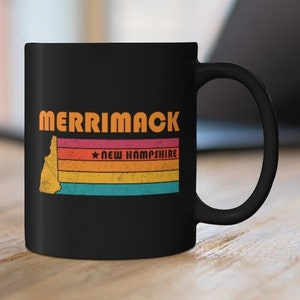 Merrimack Mug New Hampshire Coffee Mug City Retro Gift Idea Tourist Cup Merrimack New Hampshire Gift NH Merrimack Souvenir Mug