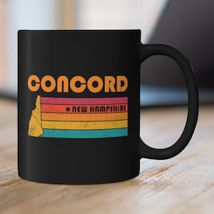 Concord Tasse New Hampshire Kaffeetasse Stadt Retro Geschenkidee Tourist Cup Concord New Hampshire Geschenk NH Concord Souvenir Tasse